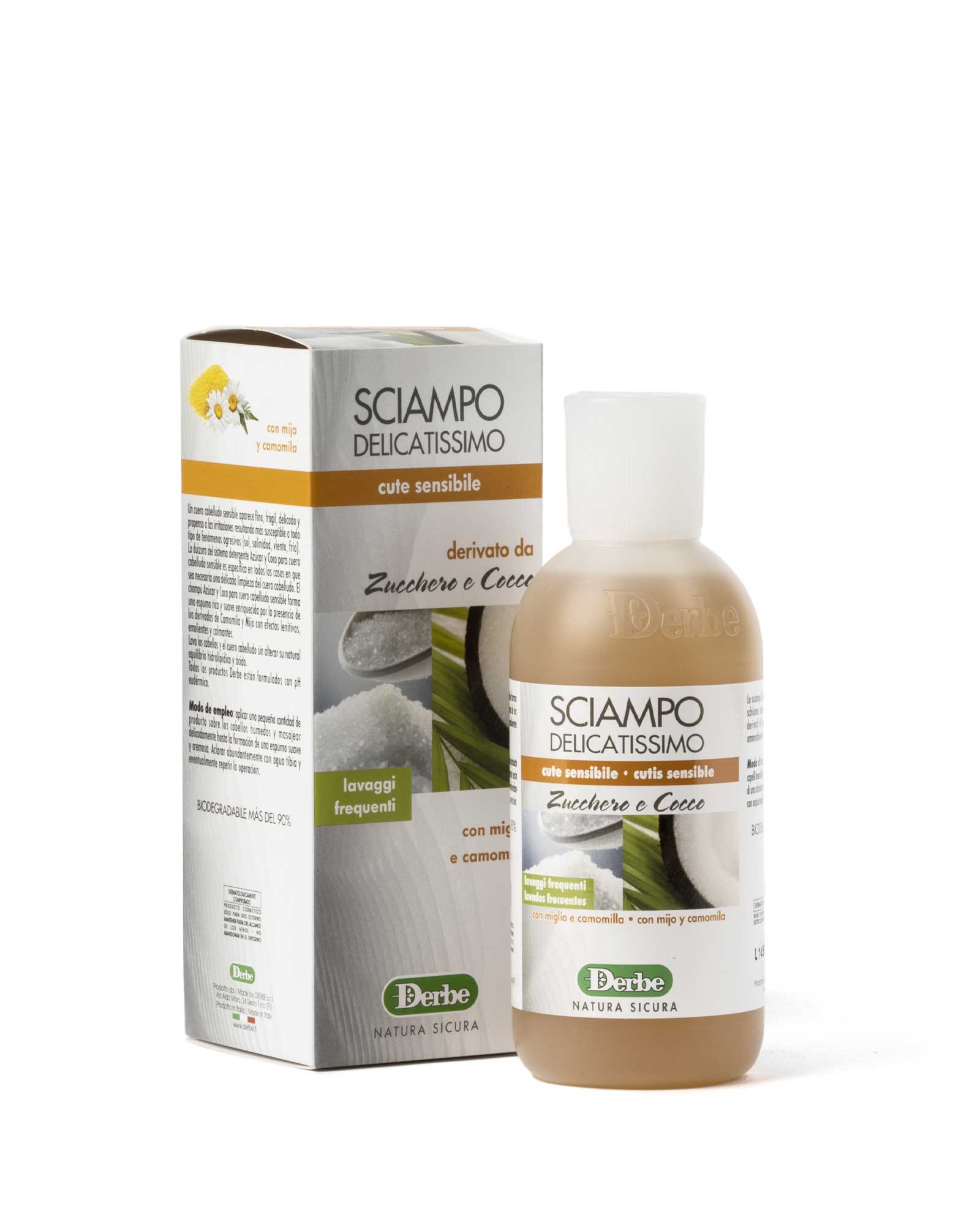 Champú delicado para pieles sensibles y lavados frecuentes Derbe