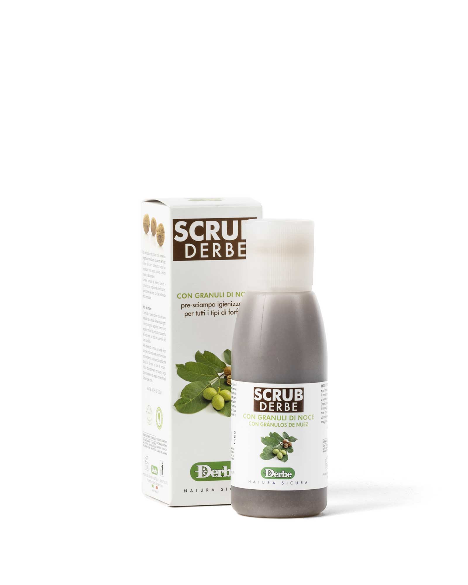 scrub walnut granules sanitizing pre-shampoo all types of dandruff derbes