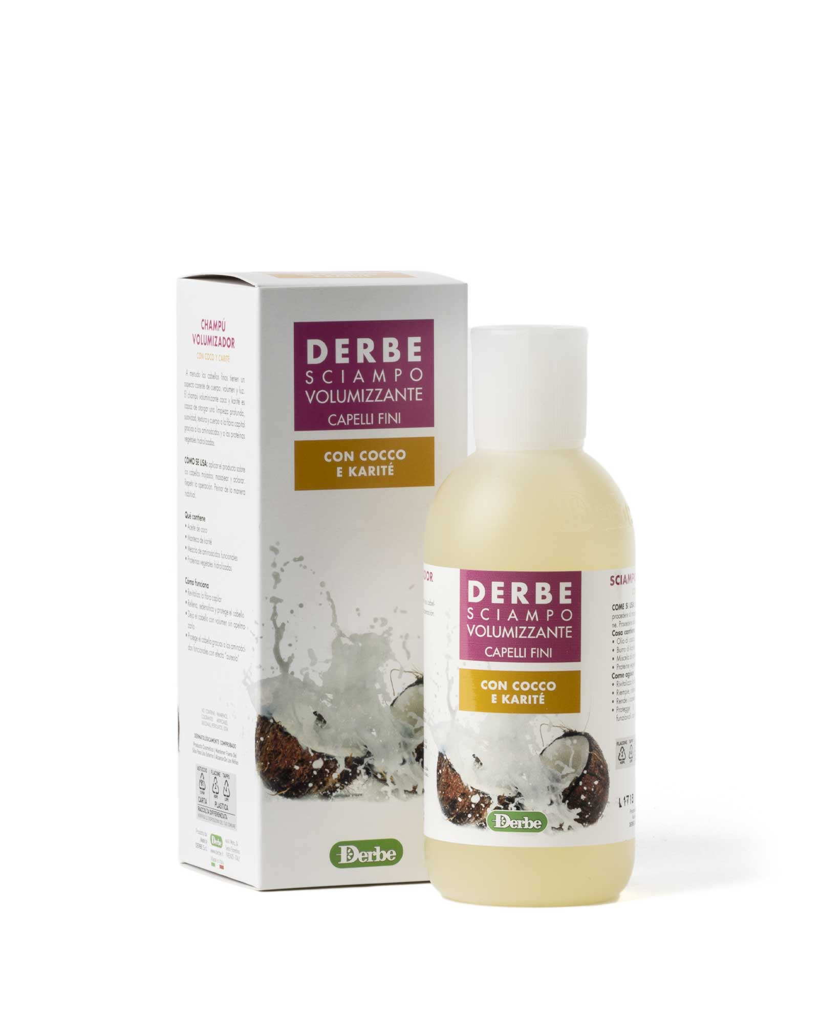 volumizing shampoo for fine hair coconut shea derbe