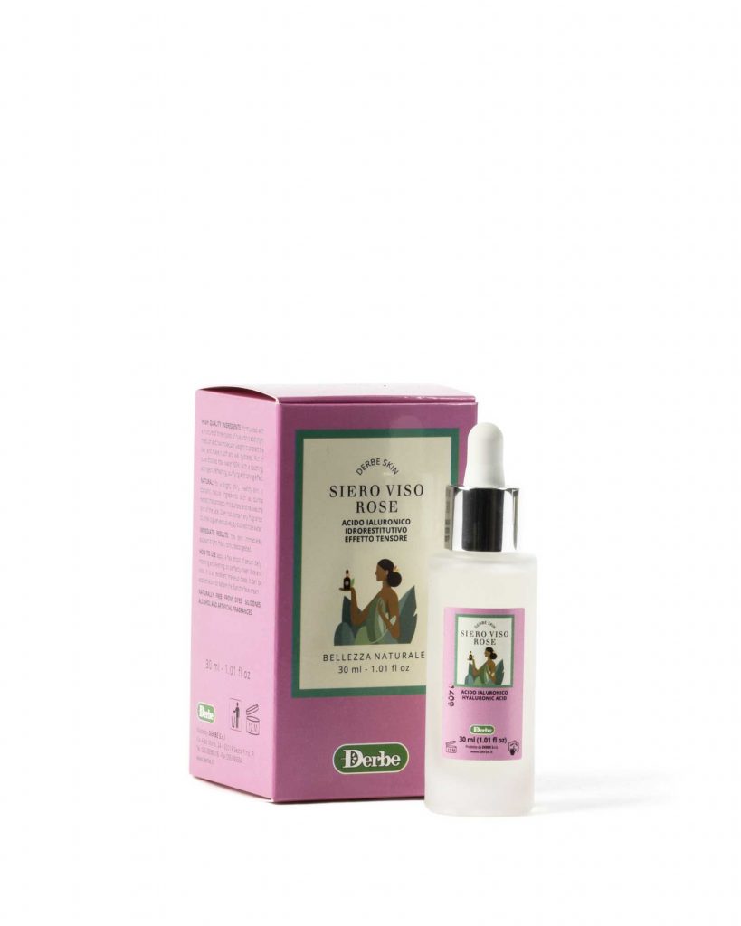 Face serum with hyaluronic acid and rose water - Derbe